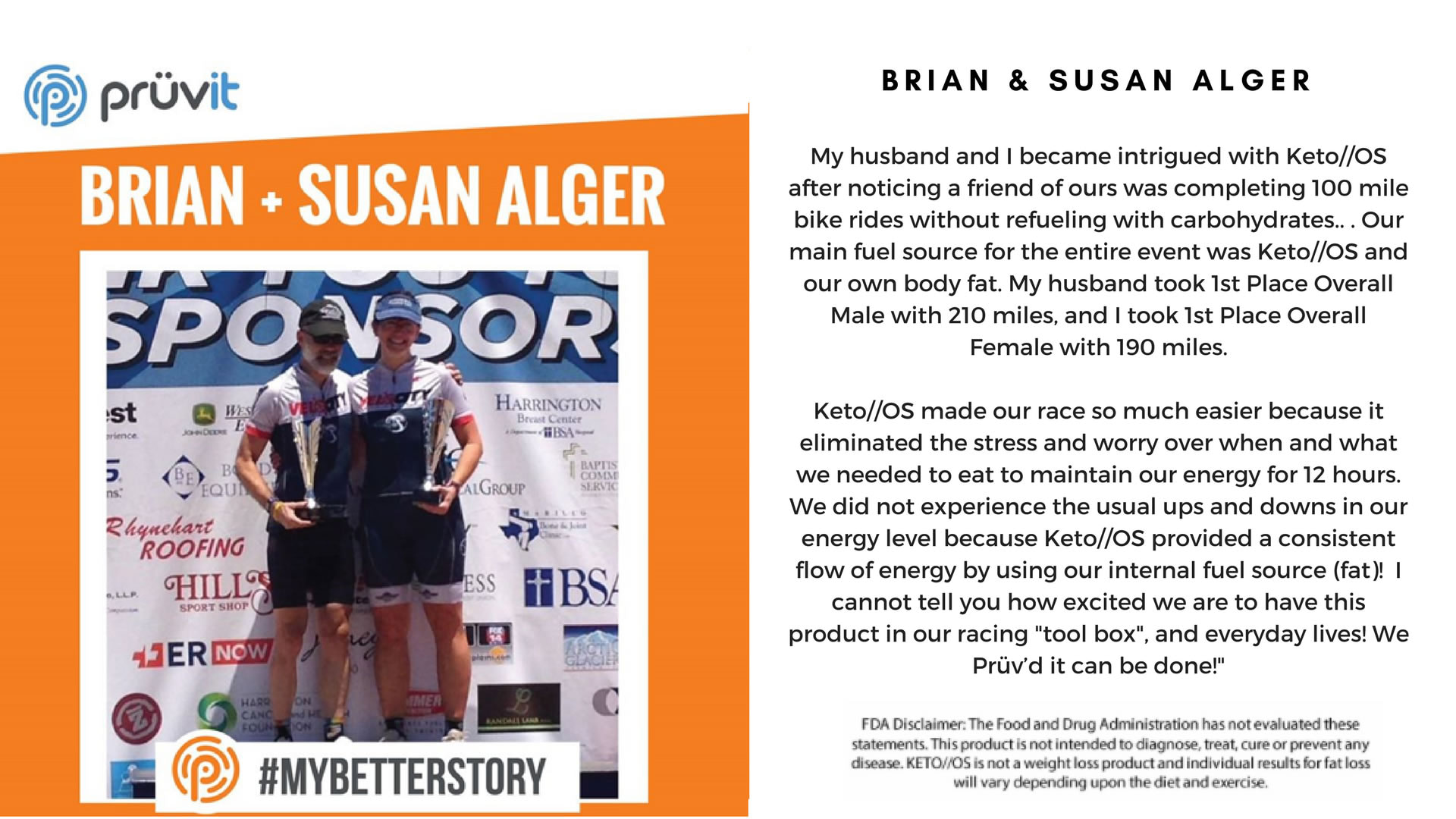 Performance - Cycling - Brian and Susan Alger
