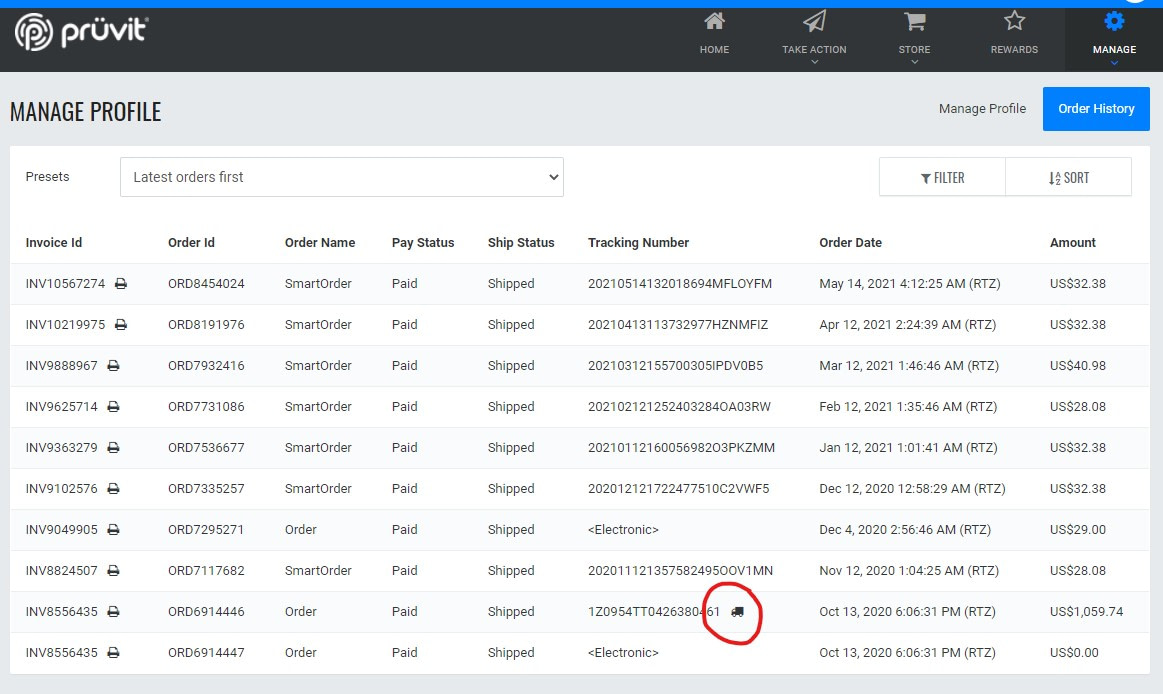 Pruvit Order History Pruvit Order History