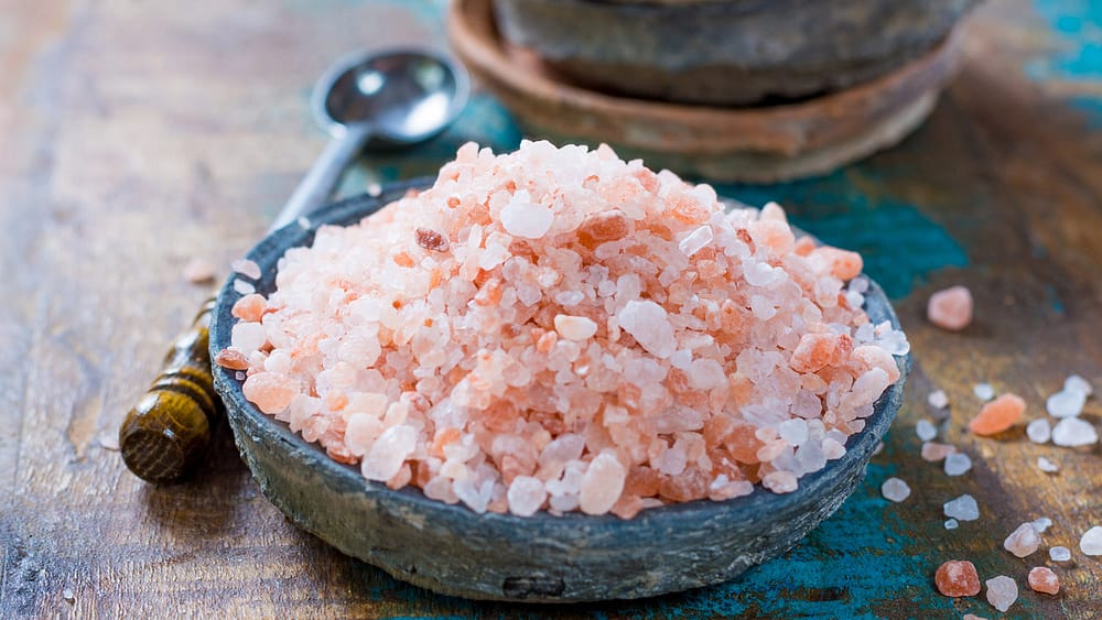 Natural pink salt from the Himalayas ready to use